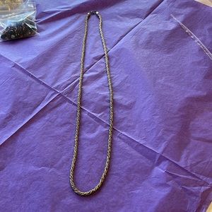 Vintage necklace, silver plated with gold plated braiding necklace.